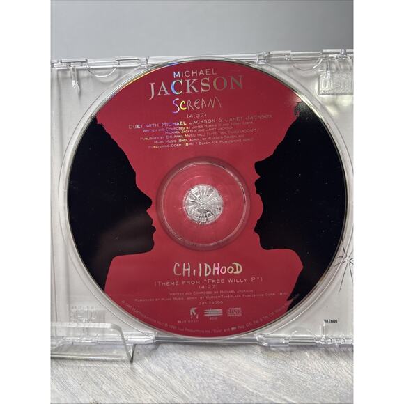 Michael Jackson Janet Jackson Scream Childhood CD Single 1995 Epic - Picture 4 of 5